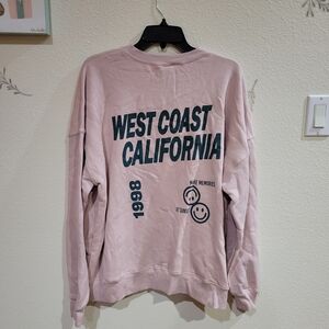 Wild Fable Pale Pink West Coast California Women's Sweatshirt SIZE M